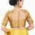 women's brocade padded front open elbow-sleeves saree blouse