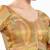 women's brocade padded front open elbow-sleeves saree blouse
