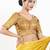 women's brocade padded front open elbow-sleeves saree blouse