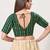 women's cotton padded back open elbow-sleeves saree blouse