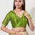 women's cotton padded back open elbow-sleeves saree blouse