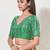 women's cotton padded back open elbow-sleeves saree blouse