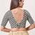 women's crocheo padded back-open elbow-length-sleeves saree blouse