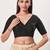 women's crocheo padded back-open elbow-length-sleeves saree blouse
