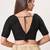 women's crocheo padded back-open elbow-length-sleeves saree blouse