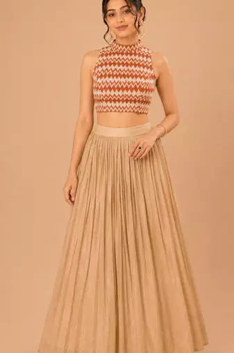 women's net padded back open sleeveless saree blouse