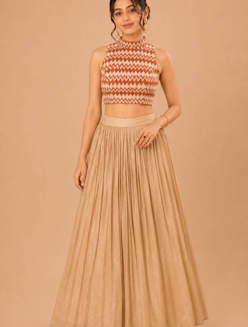 women's net padded back open sleeveless saree blouse