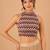 women's net padded back open sleeveless saree blouse