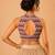 women's net padded back open sleeveless saree blouse