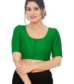 women's mulbury silk blend  padded front open elbow-sleeves saree blouse