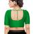 women's mulbury silk blend  padded front open elbow-sleeves saree blouse