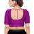 women's mulbury silk blend  padded front open elbow-sleeves saree blouse