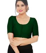 women's mulbury silk blend  padded front open elbow-sleeves saree blouse