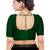 women's mulbury silk blend  padded front open elbow-sleeves saree blouse