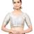 women's mulbury silk blend  padded front open elbow-sleeves saree blouse