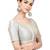 women's mulbury silk blend  padded front open elbow-sleeves saree blouse