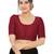 women's mulbury silk blend  padded front open elbow-sleeves saree blouse