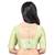 women's mulbury silk blend  padded front open elbow-sleeves saree blouse