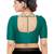 women's mulbury silk blend  padded front open elbow-sleeves saree blouse