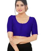 women's mulbury silk blend  padded front open elbow-sleeves saree blouse