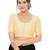 women's mulbury silk blend  padded front open elbow-sleeves saree blouse