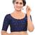 women's tafeta silk blend  padded front open elbow-sleeves saree blouse