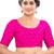 women's tafeta silk blend  padded front open elbow-sleeves saree blouse