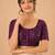 women's tafeta silk blend  padded front open elbow-sleeves saree blouse