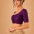 women's tafeta silk blend  padded front open elbow-sleeves saree blouse