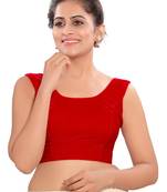 women's velvet padded back open sleeveless saree blouse