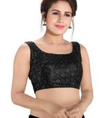 women's net padded back open sleeveless saree blouse