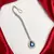 Blue Teardrop Maang Tikka, CZ Stone Indian Bridal Jewelry