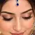 Blue Stone Kundan Maang Tikka, Indian Bridal Headpiece