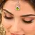 Green Stone Kundan Maang Tikka, Indian Bridal Headpiece
