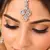 Silver CZ Maang Tikka, Floral Bridal Headpiece
