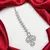 Silver CZ Maang Tikka, Floral Bridal Headpiece