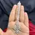 Silver CZ Maang Tikka, Floral Bridal Headpiece
