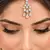 Crystal Maang Tikka, Silver Tone Bridal Headpiece
