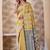 Mustard banarasi cotton silk kota saree with woven zari work, floral pallu and blouse