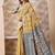 Mustard banarasi cotton silk kota saree with woven zari work, floral pallu and blouse