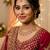 Maroon necklace set with earrings & maang tikka kundan & agate stone lekar gold plating