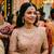 White necklace set with earrings & maang tikka kundan & agate stone lekar gold plating