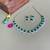 Green color rhodium plating festive wear designer necklace set