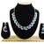Beige color rhodium plating festive wear designer necklace set