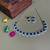 Beige color rhodium plating festive wear designer necklace set