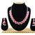Maroon color rhodium plating festive wear designer necklace set
