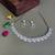 Pink color rhodium plating festive wear designer necklace set