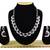 Purple color rhodium plating festive wear designer necklace set