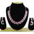 Maroon color rhodium plating festive wear designer necklace set