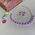 Maroon color rhodium plating festive wear designer necklace set